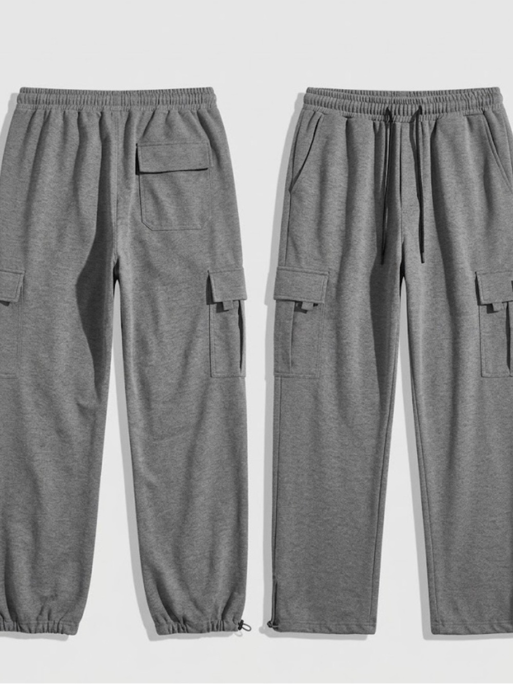 Men's Gray Cargo Sweatpants - Brand: